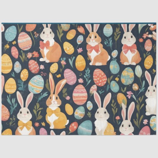 Papier Mousseline Collection Bunny Boho de Pâques (Recto)