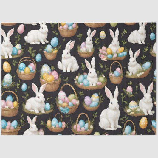 Papier Mousseline Collection Bunny Pâques Boho (Recto)