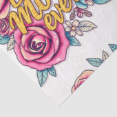 Papier Mousseline Collection Cadeau Floral Moderne (Détail)