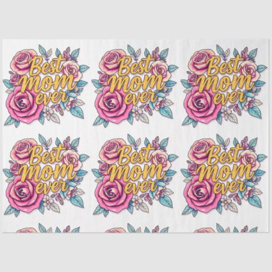 Papier Mousseline Collection Cadeau Floral Moderne (Recto)