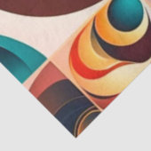 Papier Mousseline Collection Carré moderne rétro Abstraite (Détail)