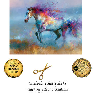 Papier Mousseline Collection Cheval Peint Découpage Couleur Vive