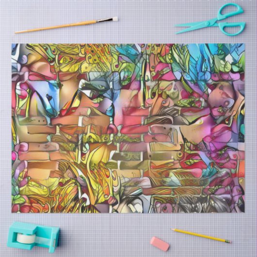 Papier Mousseline Collection d'Art Moderne En Verre (Artisanat)