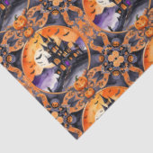 Papier Mousseline Collection d'automne Citrouille moderne Halloween (Détail)