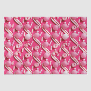 Papier Mousseline Collection de bonbons amusants, Gumballs roses