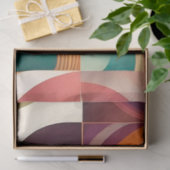 Papier Mousseline Collection de Carrés Abstraits rétro moderne (Cadeau)