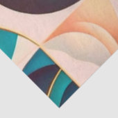 Papier Mousseline Collection de Carrés Abstraits rétro populaire (Détail)