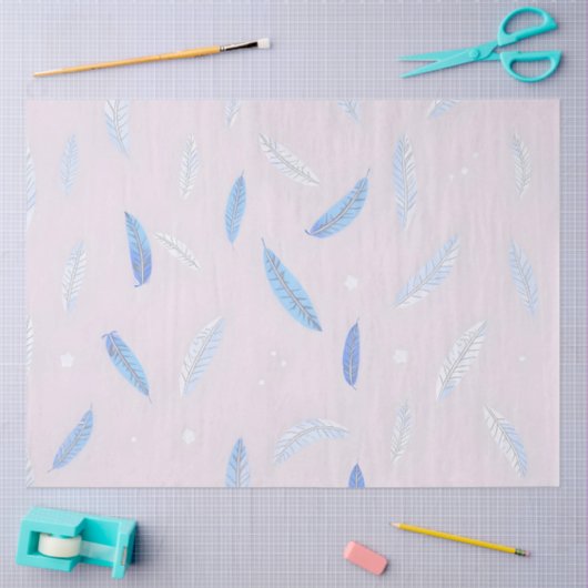 Papier Mousseline Collection de luxe Boho Trendy Feathy (Artisanat)