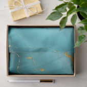 Papier Mousseline Collection de marbre bleu turquoise populaire (Cadeau)