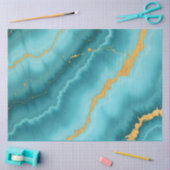 Papier Mousseline Collection de marbre bleu turquoise populaire (Artisanat)