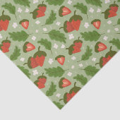 Papier Mousseline Collection de Motifs de paniers de fruits - Fraise (Détail)