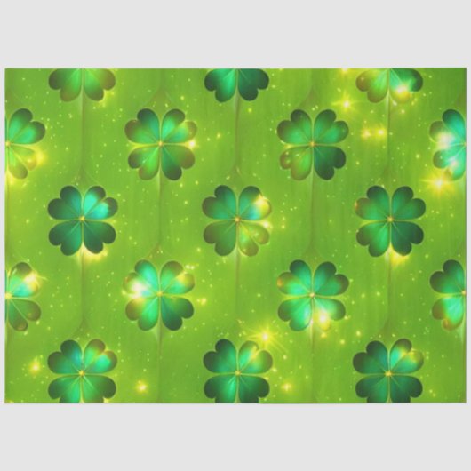 Papier Mousseline Collection de trèfle de la Saint Patrick populaire (Recto)