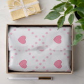 Papier Mousseline Collection des valentines du Coeur rose rustique (Cadeau)