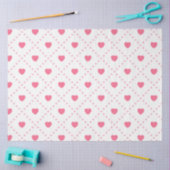 Papier Mousseline Collection des valentines du Coeur rose rustique (Artisanat)
