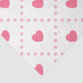 Papier Mousseline Collection des valentines du Coeur rose rustique (Détail)