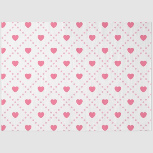 Papier Mousseline Collection des valentines du Coeur rose rustique (Recto)