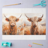 Papier Mousseline Collection Design de vaches Highland 3 (Artisanat)