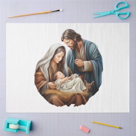 Papier Mousseline Collection Design Nativité 2 (Artisanat)