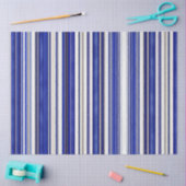 Papier Mousseline Collection été tendance Marine Blue Boat Stripes (Artisanat)