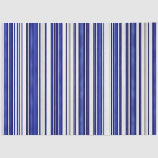 Papier Mousseline Collection été tendance Marine Blue Boat Stripes (Recto)
