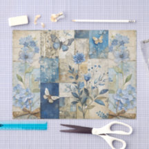 Collection Florale bleue vintage inspirée