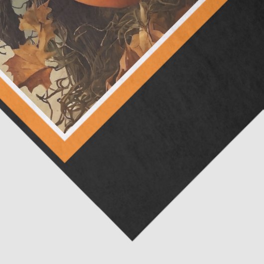 Papier Mousseline Collection Halloween Citrouille éffrayant (Détail)