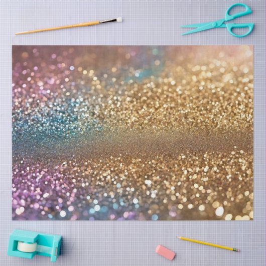 Papier Mousseline Collection Holographique Opal Parties scintillant  (Artisanat)