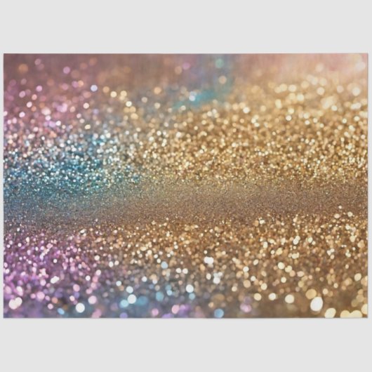 Papier Mousseline Collection Holographique Opal Parties scintillant  (Recto)