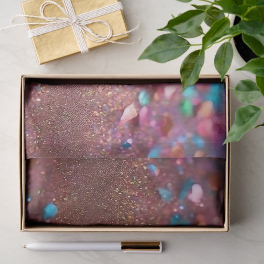Papier Mousseline Collection Holographique Opale parties scintillant (Cadeau)