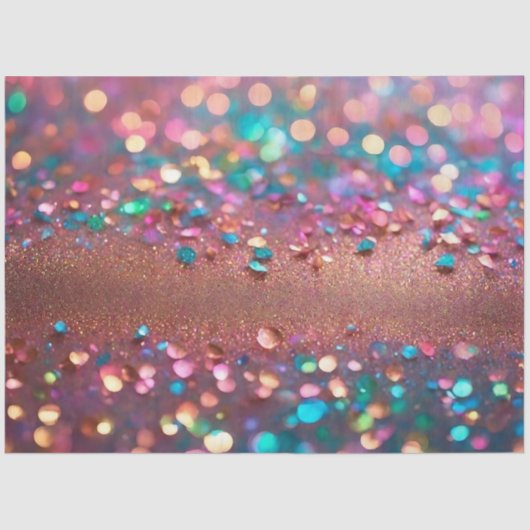 Papier Mousseline Collection Holographique Opale parties scintillant (Recto)