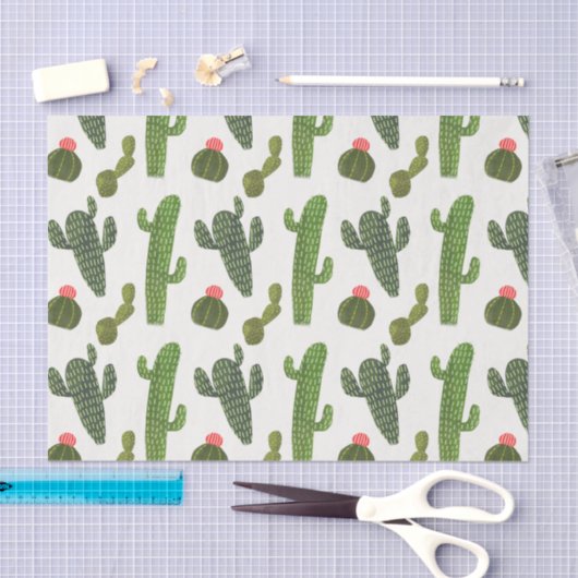 Papier Mousseline Collection Llamarama | Cactus mignons (Artisanat)