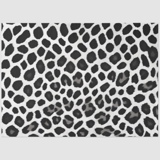 Papier Mousseline Collection Luxe White Leopard Elégante (Recto)