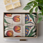 Papier Mousseline Collection magnifique Tulipes modernes (Cadeau)