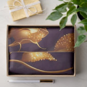 Papier Mousseline Collection moderne de luxe Big Gold Rose (Cadeau)