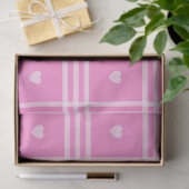 Papier Mousseline Collection moderne Plaid Pink Heart (Cadeau)