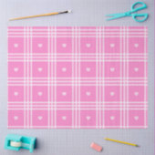 Papier Mousseline Collection moderne Plaid Pink Heart (Artisanat)