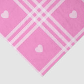 Papier Mousseline Collection moderne Plaid Pink Heart (Détail)
