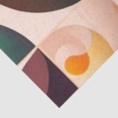 Papier Mousseline Collection moderne rétro Abstraite carré (Détail)