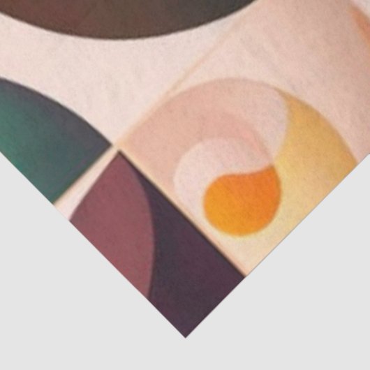 Papier Mousseline Collection moderne rétro Abstraite carré (Détail)