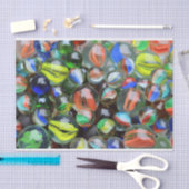 Papier Mousseline Collection of Glass Marbles (Artisanat)