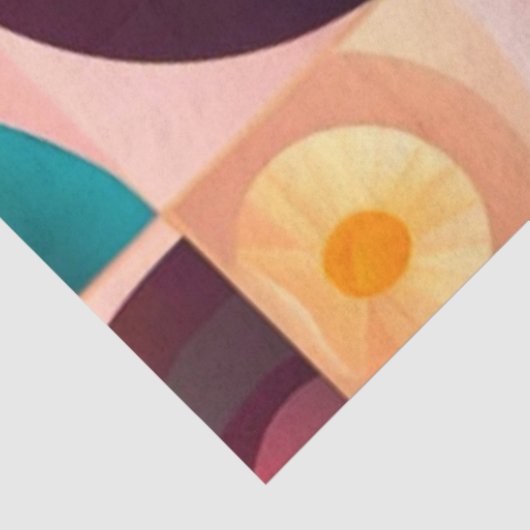 Papier Mousseline Collection populaire Abstraite rétro carré (Détail)