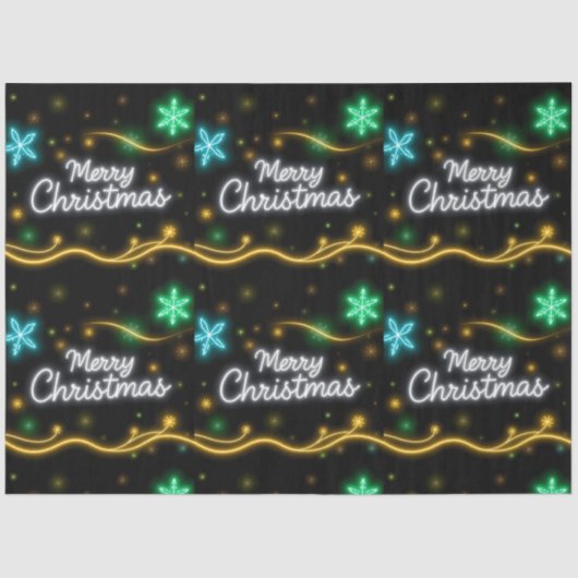 Papier Mousseline Collection populaire de Noël Neon Holiday (Recto)