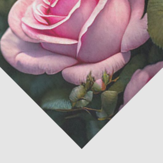 Papier Mousseline Collection roses Et Petits Chiens (Détail)