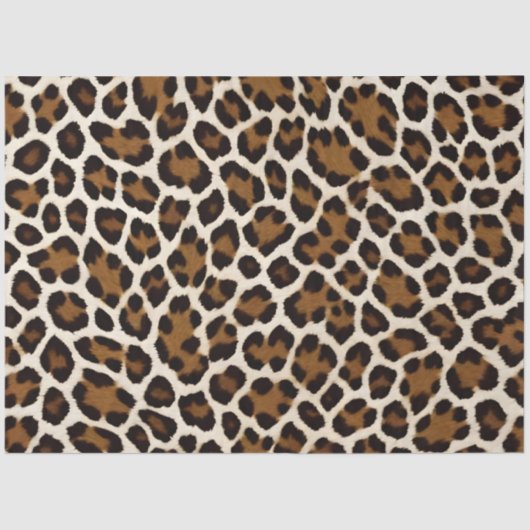 Papier Mousseline Collection tendance Leopard blanc haut de gamme (Recto)