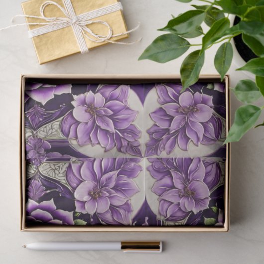 Papier Mousseline Collection tendance Rose violet belle (Cadeau)