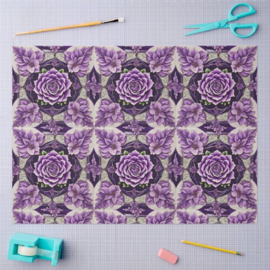 Papier Mousseline Collection tendance Rose violet belle (Artisanat)