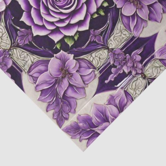 Papier Mousseline Collection tendance Rose violet belle (Détail)