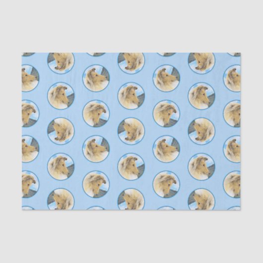 Papier Mousseline Collie Peinture Rough Sable Merle Original Chien A (Recto)