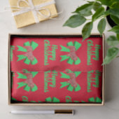 Papier Mousseline Collie Rough Chien de Noël & Bow Red (Cadeau)