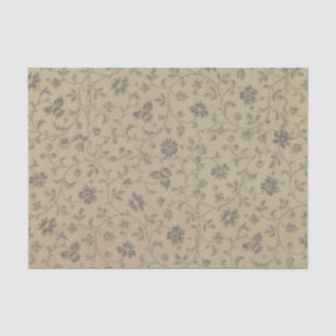 Papier Mousseline Collier floral Vintage antique Papier de tissus